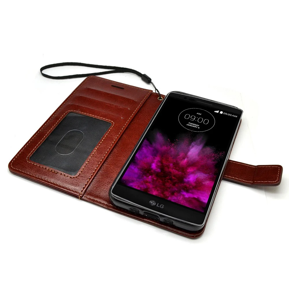 luxury Flip Book wallet Phone case for LG G flex 3 leather pouch