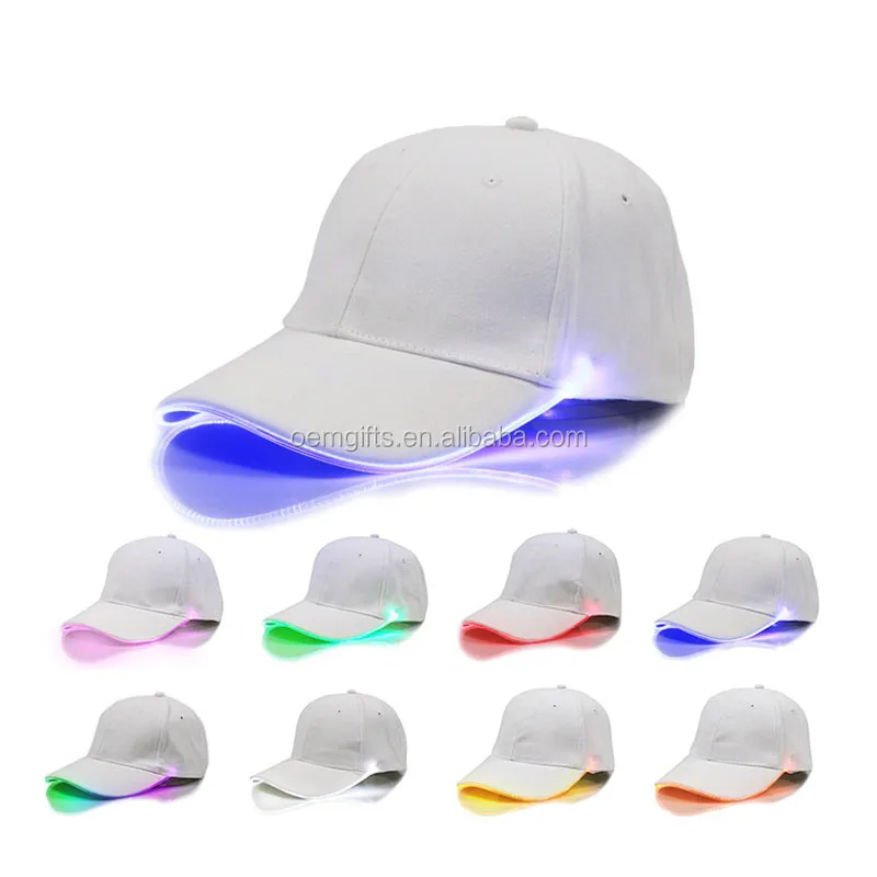 High Quality Wholesale 6-Panel LED Lighted Baseball Cap Unisex Cotton Party Hat Festival Club Stage Rave Fishing Glow Party