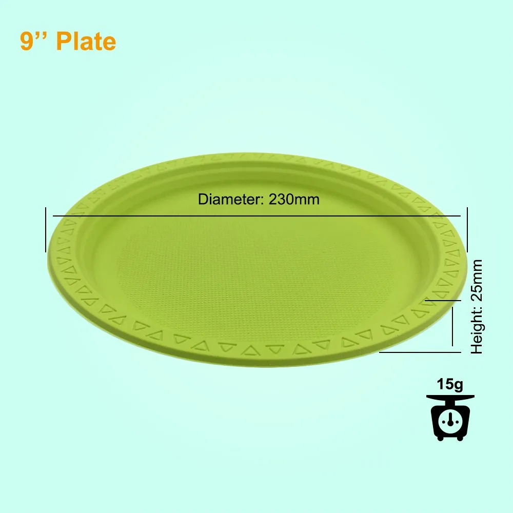 Disposable Biodegradable Corn Starch Plastic Plates For Restaurant ...