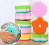 Kitchen sponge korean flower tyle Individually packaged Nano sponge wholesale