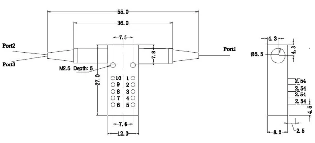 polarização de 1x2 2x2 que mantém o interruptor ótico do PM do desvio mecânico do interruptor ótico