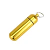 110*30 mm waterproof aluminum alloy First aid pill bottle with key ring portable medicine box sealed medicine container