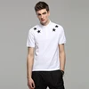 New korean fashion style star printing white plain mans polo shirts factory price wholesale