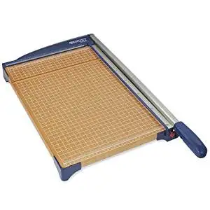 Westcott Paper Trimmer, 18", 13-3/5x26"x3", Woodgrain/Blue (13622)