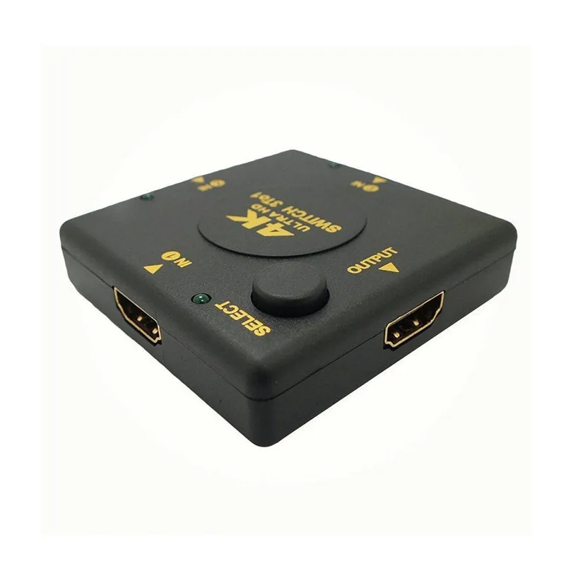4K 3 input 1 Output Mini 3 Port HDMI Switch 3X1 HDMI VIdeo Switcher 3 IN 1 Out Splitter Box Selector For Xbox DVD HDTV PS5