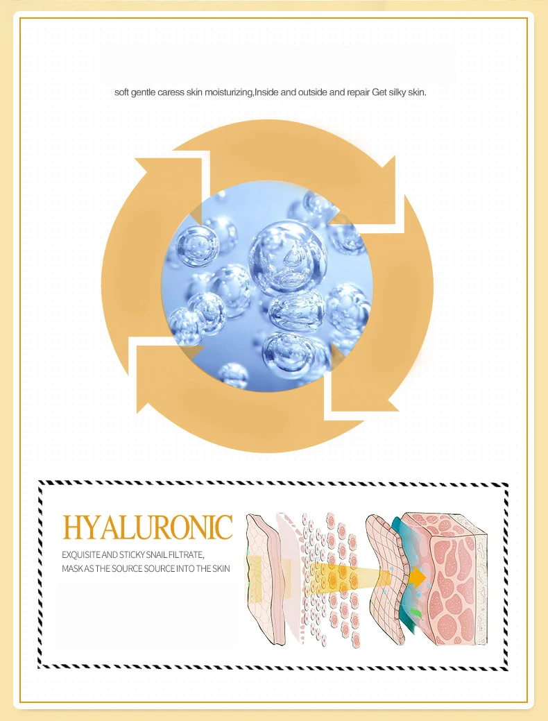 BIOAQUA Silk Protein Hyaluronic Acid Moisturizing Facial Mask Skin Care Face Mask 40g/pcs