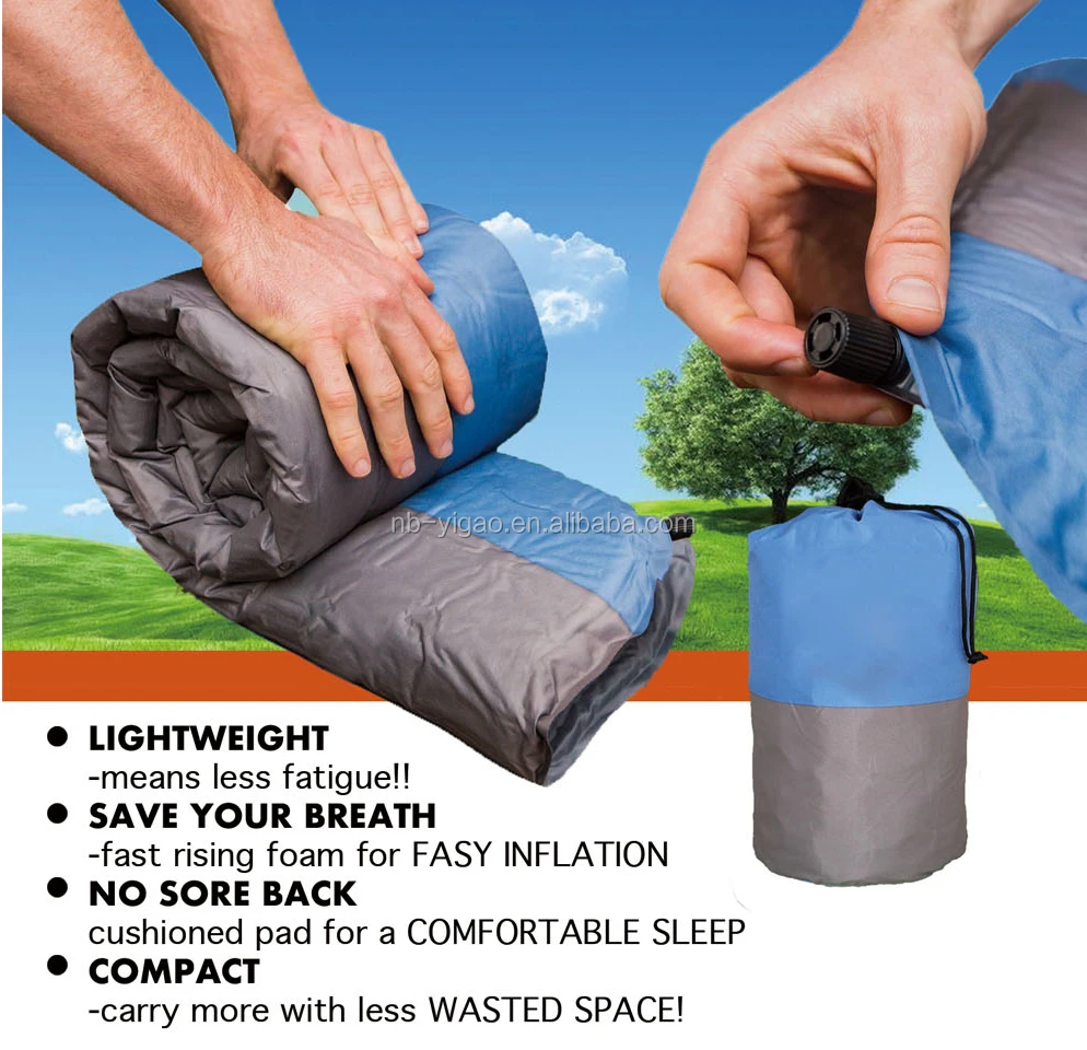 Premium Self Inflating Sleeping Pad Lightweight Foam Padding And