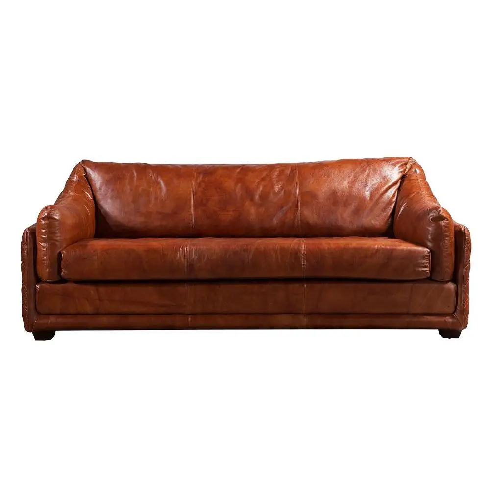 Soho Vintage Leather 3 Seater Sofa With Cushion Buy Vintage Leather 3