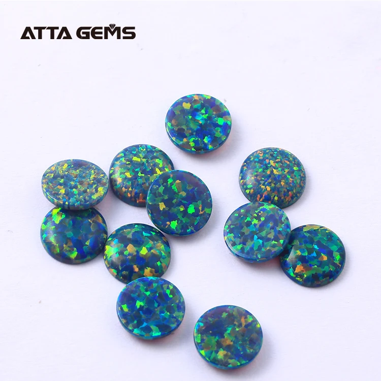 13b Round Brilliant Cut 8mm Manmade Opal Synthetic Opal Cabochon Boulder Opal Glass Buy Opal