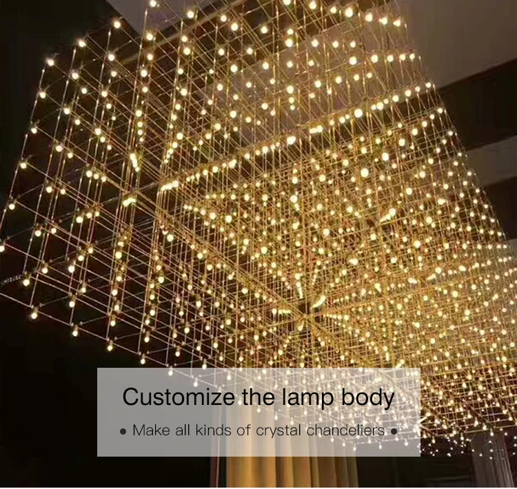 Modern Customizable led crystal european suspension luxury glass chandelier ceiling lamp
