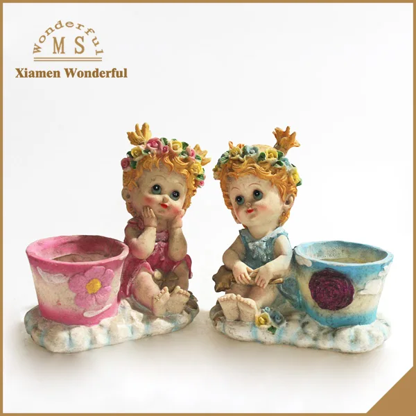 china manufacturer wholesale garden planter resin angel flower pot,Resin Plantpot Angel Figurine Decorative,Fairy Style Plantpot