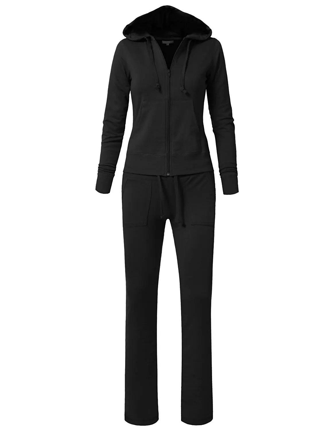 black hoodie sweatsuit set