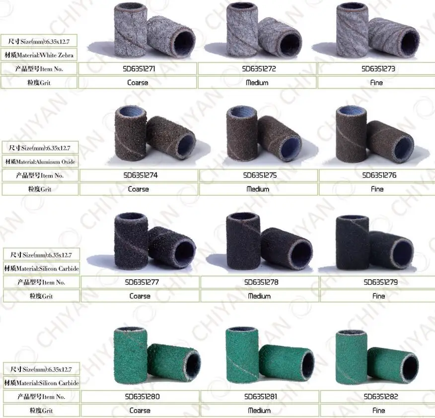 100pcs Sanding Sleeves Sanding Bands Nail Manicure Machine Accessory