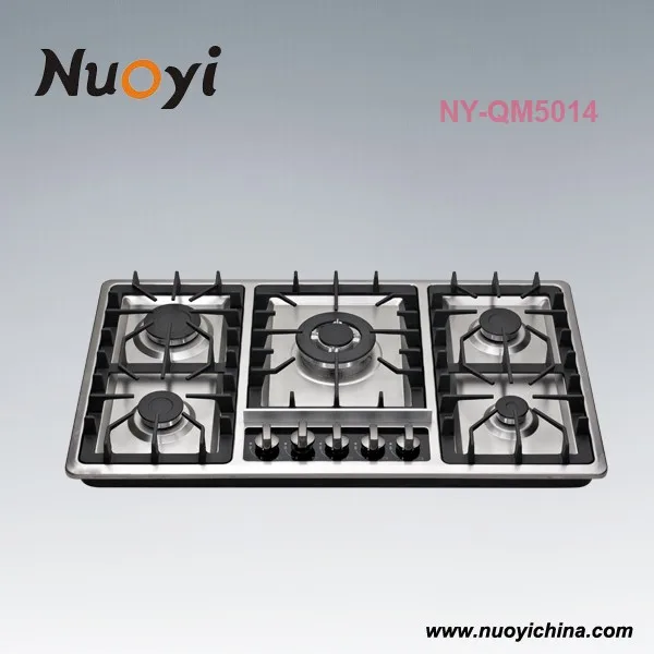 Home Kitchen Appliance 860mm Kitchen Gas Stove Size 5 Burner Gas