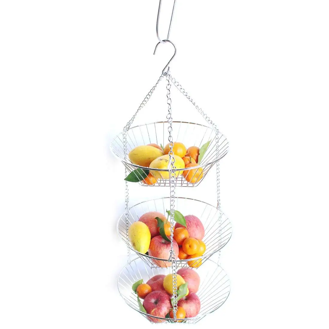 Three Tier Wire Hanging Basket Find Get Quotations Lingxuinfo 3 Tier Wire Hanging Basket Fruit Flower Storage Vegetable