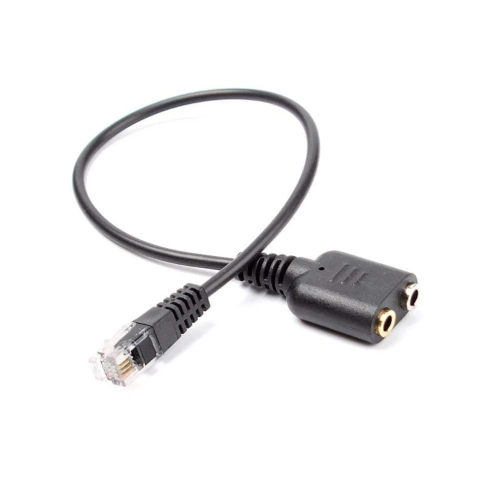 20cm Rj11 To Dual 3.5mm Headphone Female Converter Adapter Audio Cable Buy Rj11 To 3.5mm,Rj11