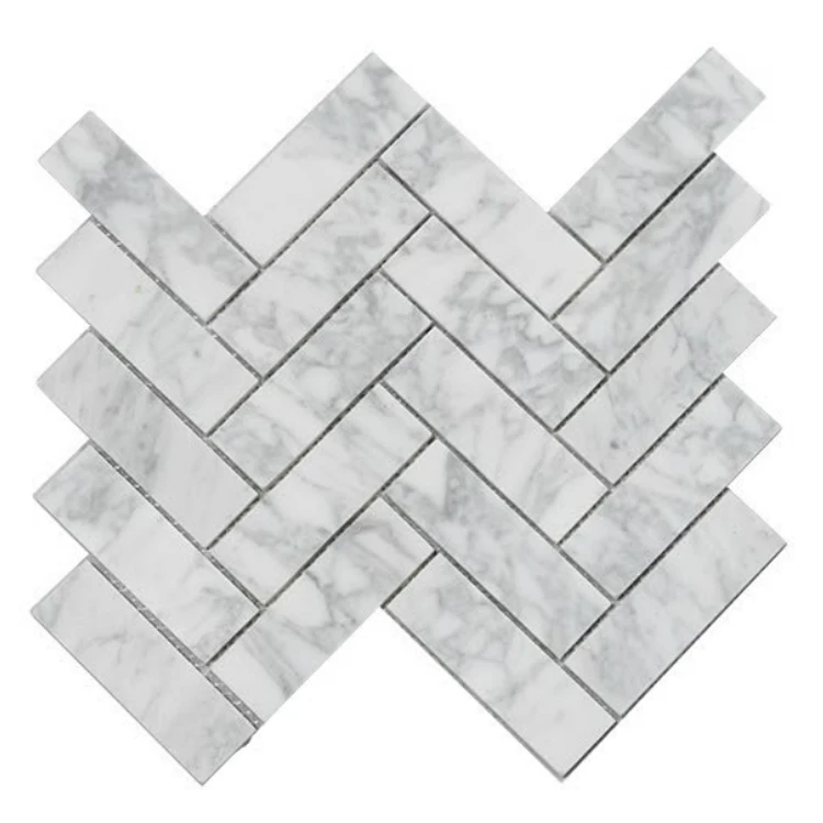 Chevron Carrara C Mosaique Marbre Marble Tile Mosaic Chevron Carrara C Mosaique