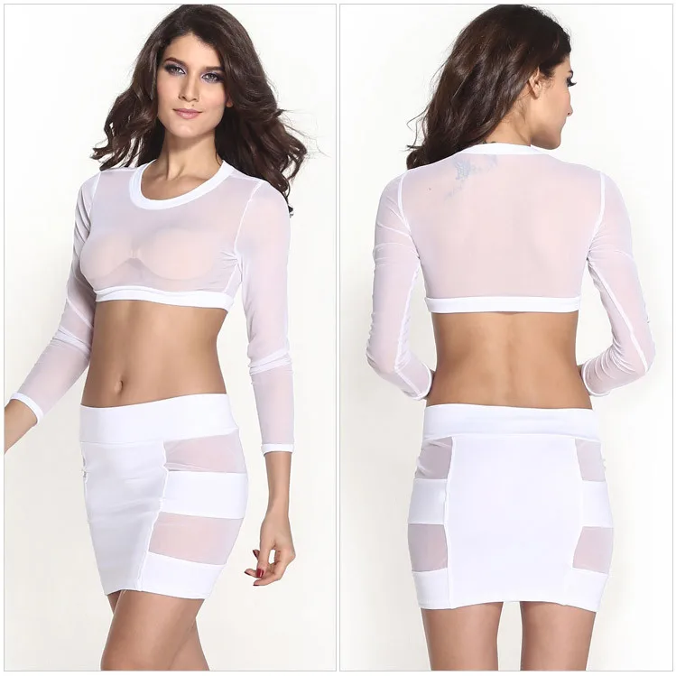 White Party Outfits Women Find Get Quotations 2017 Women Two Piece Dress Casual Long Sleeve Lace Bandage Bodycon White Outfits Vestido De