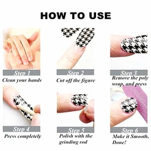 White Blue Tie Love Nail Arts Nail Sticker Waterproof Nail Decal Sticker Gel Polish French Manicure