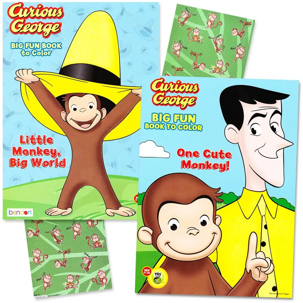 58+ Coloring Book Curious George Free Images
