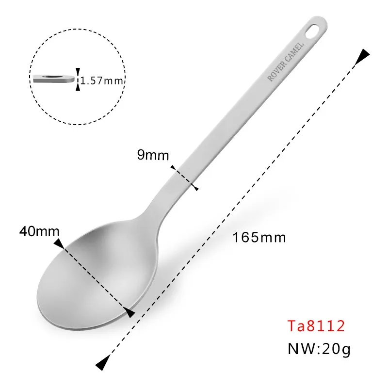 Manufacture wholesale titanium cutlery set fork- spoon Outdoor camping titanium spork ultralight Hiking tableware