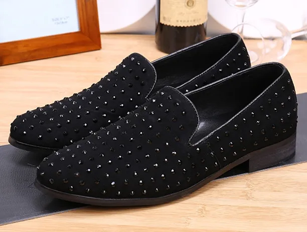 louis vuitton black spiked shoes