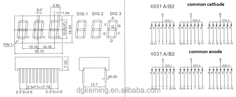 0.4 inch 7 segment led display 3 digit led 7 segment display 3 digit 7 segment display