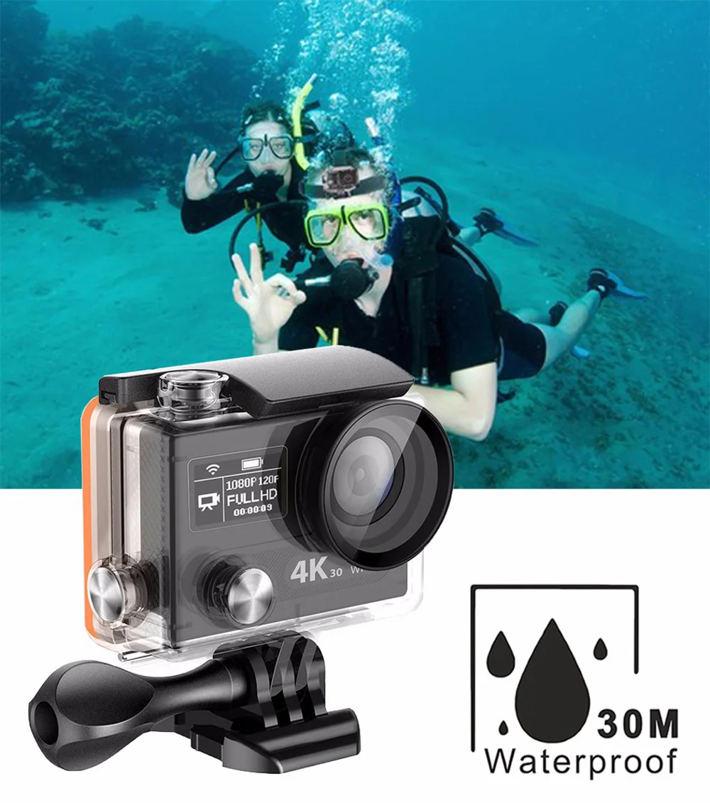 Vr360 Action Camera Ultra Hd 4k Video Sports Camera 170 Degree Wide ...