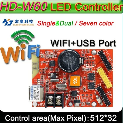 HD-W60 LED hiển thị điều khiển LED wifi thẻ