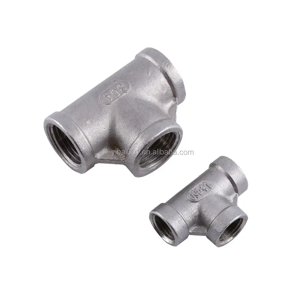 1/" Tee 3 vías Femenino Acero Inoxidable 304 roscada Tubo montaje NPT Nuevo