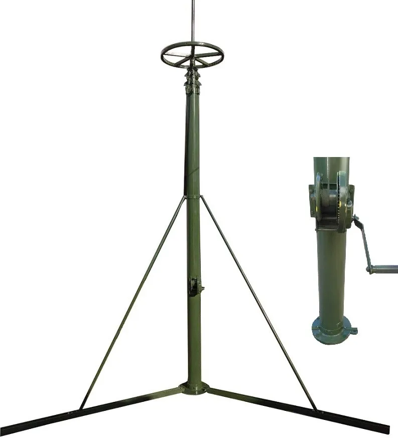 40m Manual Lifting Winch Antenna Telescopic Mast For Ground Buy Winch