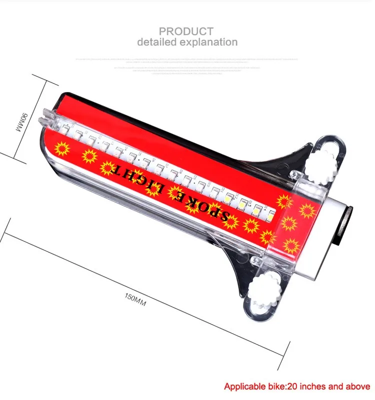 Leadbike Waterproof 32 LED Cycling Bicycle Wheel Light Bike DIY Programmable Spoke Light