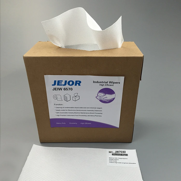 55 Wood Pulp 45 Polyester Disposable 65 Gsm 12 X 12inch Absorbing Oil