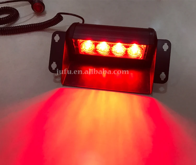 12v 7 Inch Red Blue Amber White Flashing Light 4 Led Strobe Light Kits