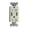 Shanghai Linsky GFCI USB outlet 110V/220V 20A input 3.4A Dual USB socket with screwless /screw wall plate