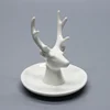 animal jewelry earring display ceramic deer antler ring holder