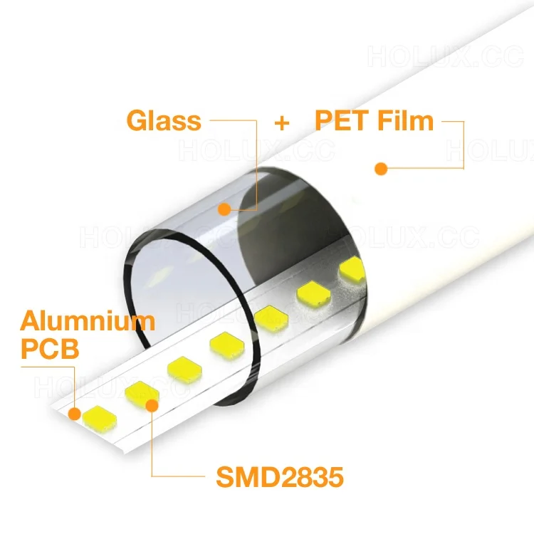 Explosion proof PET film 1200mm 18W 1500mm 22W G13 T8 LED glass tube light