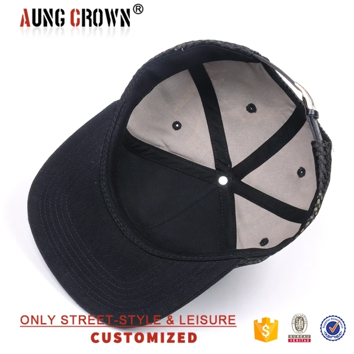Custom Design Made Metal Plate Snapback Flat Brim Hats And Caps No ...