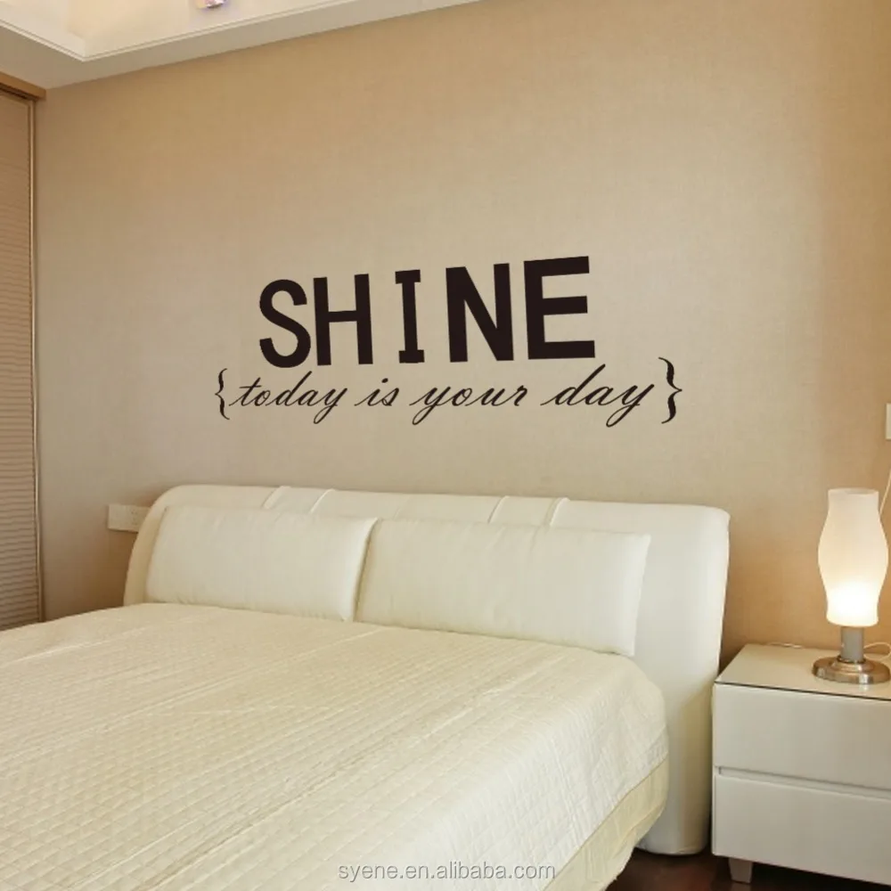 Wall Stickers For Living Rooms Wall Mosaic Tiles Stickers 3d Art Vinyl Quotes Shine Today Is Your Day Wooden Home Decorations Buy Wall Mosaic Tiles