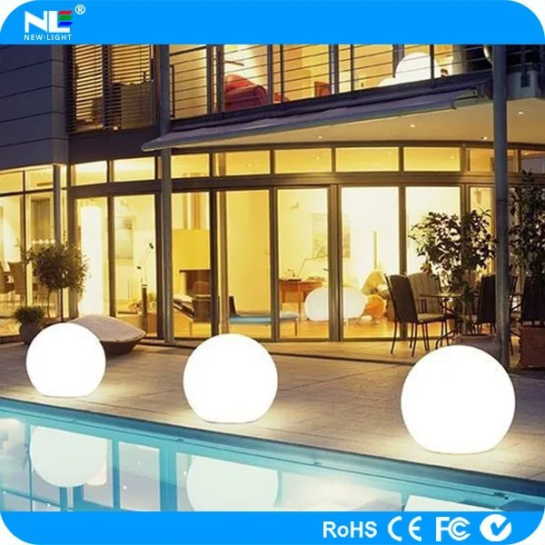 Led Round Ball Outdoor Light Battery Garden