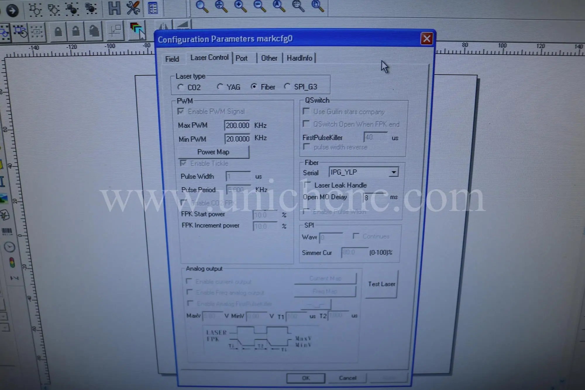 High speed split fiber laser marking machine with air cooling