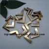 gold metal brass pocket corner trim for garment collar