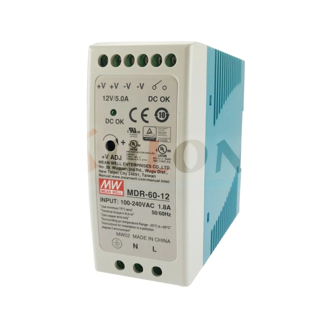 Mean Well Mdr 60 12 60w 5a Din Rail 12 Volt Power Supply Buy 12 Volt Power Supply 12 Volt Power Supply Mdr 60 12 Product On Alibaba Com