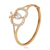 51482 xuping jewelry rose gold color apple shape bangle designs for girls