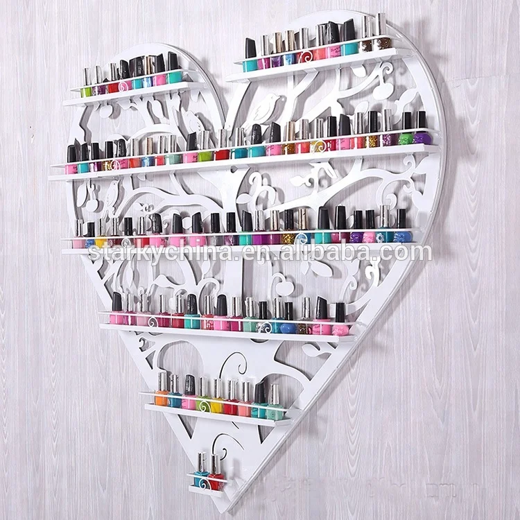 Heart Shape Nail Polish Wall Display,Wall Mounted Display Stand For Nail Polish Buy Nail
