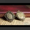 Factory direct copper tone base frame setting / frame setting / bezel cabochon setting tray pendant frame