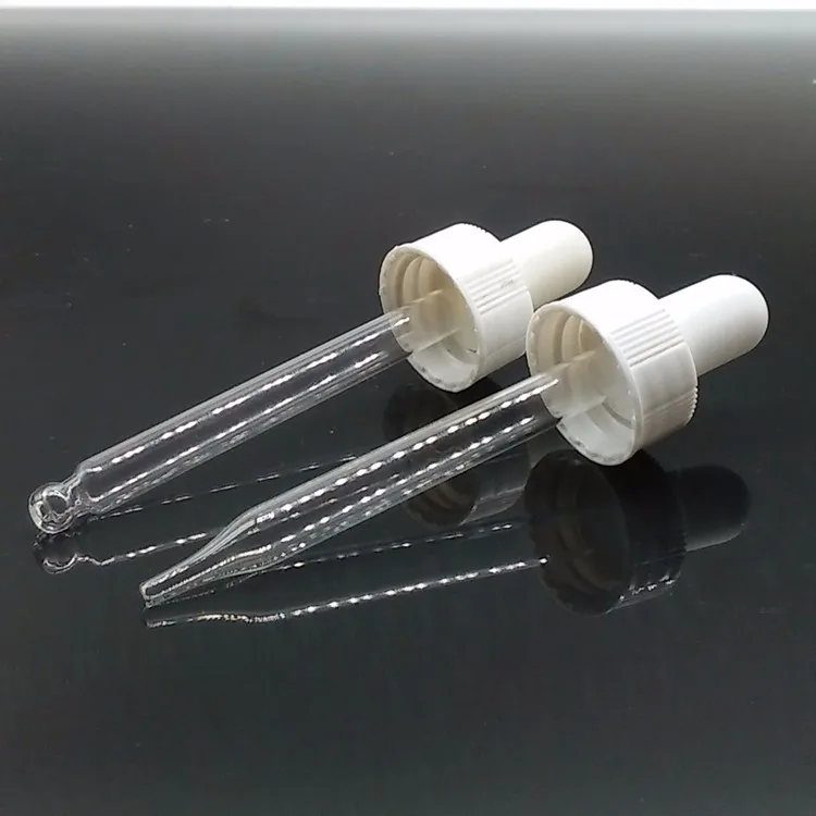 18mm Tamper Proof Glass Dropper With Pipette18/410 Tamper Security Cap