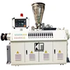 used second hand plastic pvc wpc pipe sheet granulating pellet conical double twin screw extruder machine price