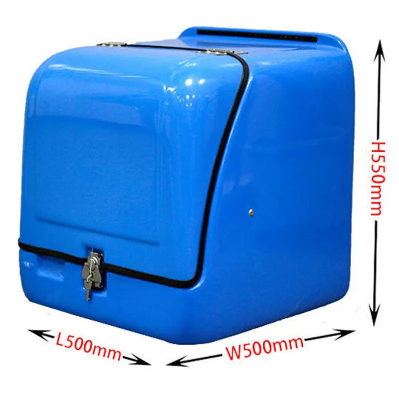 Top Quality 113l Fiberglass Motorcycle Food Delivery Box Pizza Delivery