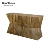 reclaimed wood diamond console table